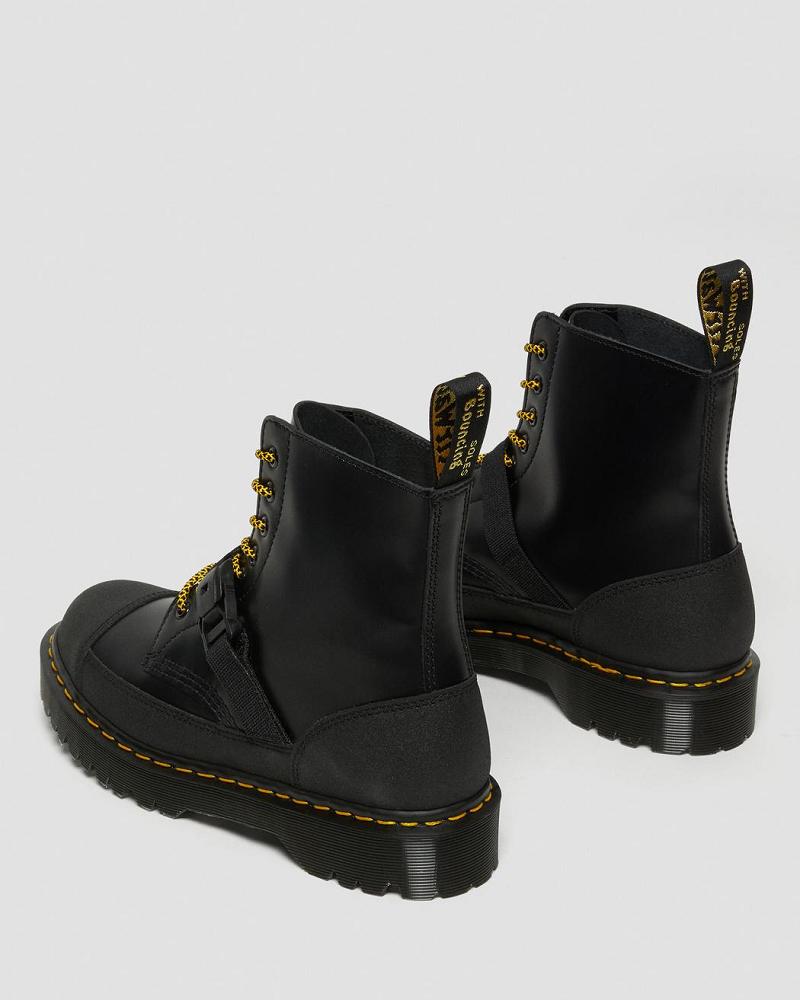 Dr Martens 1460 Bex Tech Made in England Leren Veterlaarzen Heren Zwart | NL 303CTV